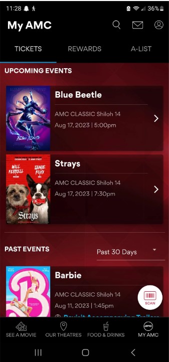 AMC Theatres Go to AMC’s app