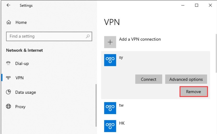 Disable VPN or Proxy