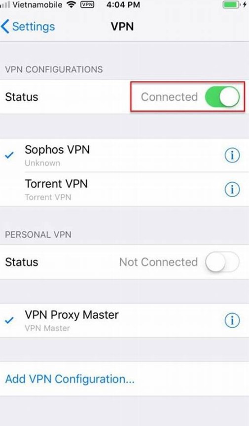 Disable VPN or Proxy